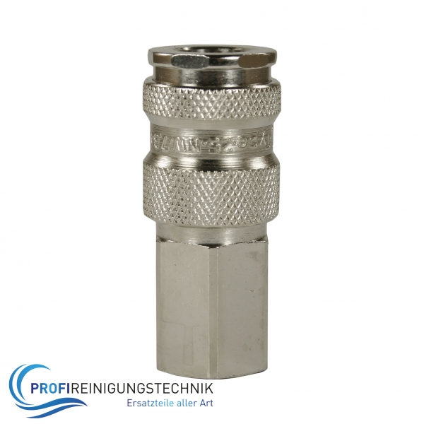 Hochdruckschnellkupplung 25KF aus Messing vernickelt / Stahl vernickelt